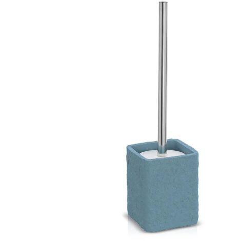 Scopino bagno da appoggio turchese cobalto in resina effetto pietra