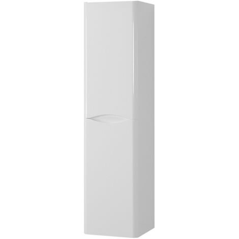 Colonna bagno sospesa 140 cm bianco 2 ante reversibili Zen