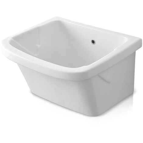 Pilozzo lavatoio 60x50 cm in ceramica da installare in appoggio