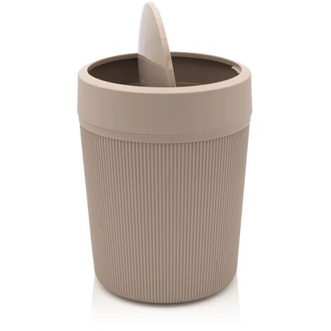 Pattumiera Con Pedale Tomaino 6 Litri - Per Bagno, Casa, Ufficio, Design Italiano, Grigio