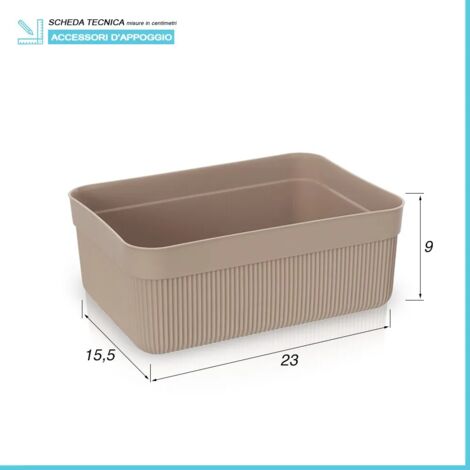 Vassoio Svuotatasche Bicolore - Portaoggetti Con Chiusura A Bottoni - Foto 11