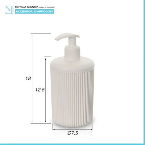Relaxdays 2 Dispenser di Sapone da 300 ml, Ricaricabili, Bagno, Cucina