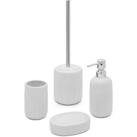 Set completo accessori bagno bianco in ceramica Cup