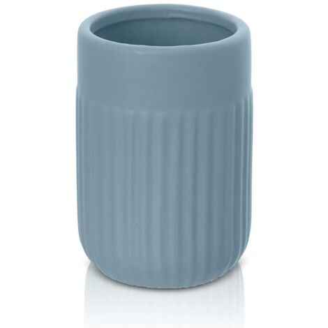 Portaspazzolini da appoggio turchese cobalto in ceramica Cup