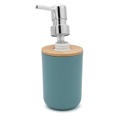 Set completo accessori bagno da appoggio acquamarina in abs e bamboo Surf