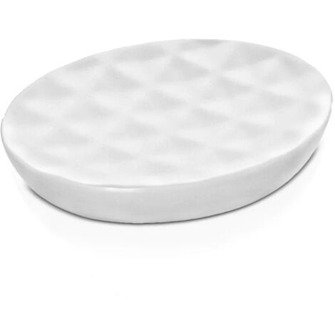 Porta saponetta da appoggio colore bianco in ceramica Cristal