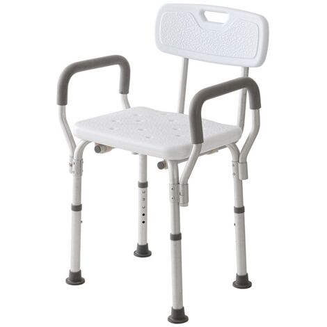 SEDIA DOCCIA BRACCIOLI E SCHIENALE COMFORT ALTEZZA REGOLABILE 43-53cm FERIDRAS (1/2)