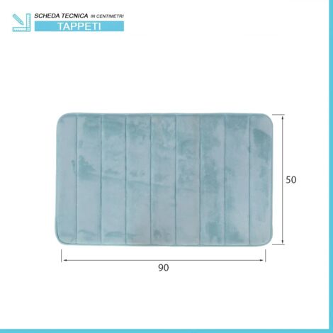 DEXI Tappeto Bagno 60 x 110 cm, Tappetino in Microfibra, Tappeti Assorbente Antiscivolo, Soffice