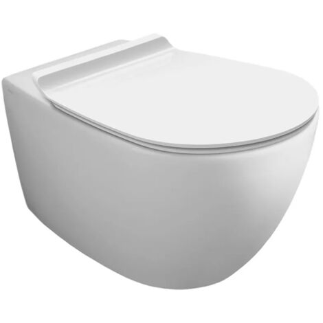 Wc singolo sospeso Simas Vignoni Rimless in ceramica bianco lucido