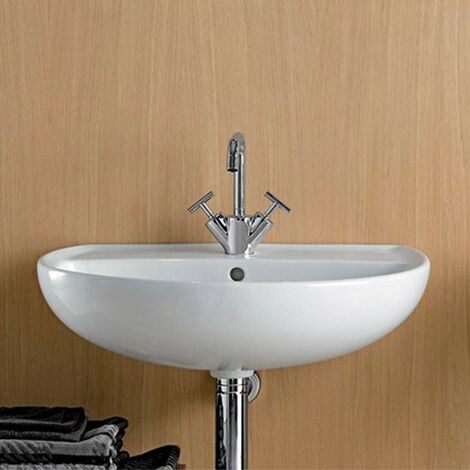 Lavabo sospeso 55 cm Geberit in ceramica lucida Colibrì (1/5)
