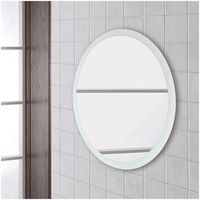 Specchio Tondo da Bagno diametro 80 cm su pannello Design Moderno