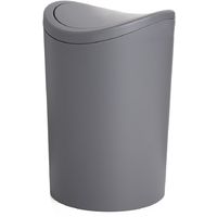 Cestino spazzatura in polipropilene grigio 6lt con coperchio basculante
