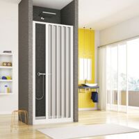 Box doccia nicchia 90cm con anta ad apertura laterale a soffietto in PVC Teti