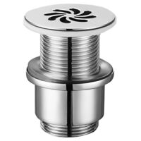 Piletta a scarico libero senza troppo pieno 1"1/4 in acciaio cromo Made in Italy