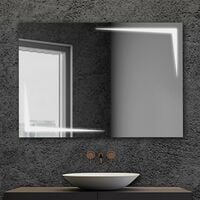 Specchio bagno con luci LED 105x70cm installazione reversibile