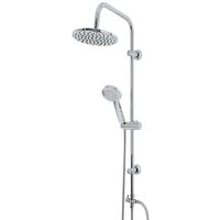 Colonna doccia cromata H 105 cm con deviatore design tondo
