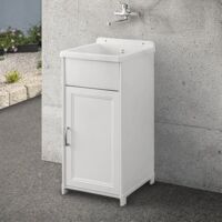 Mobile lavatoio salvaspazio 40x38 con vasca in kit montaggio