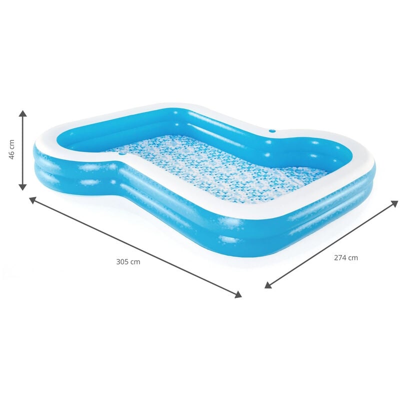 Sable Piscine Gonflable rectangulaire pour Enfants et Adultes 300