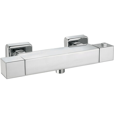ROWINNAO Mitigeur Thermostatique Douche, Robinet Thermostatique de Douche Mural avec Bouton