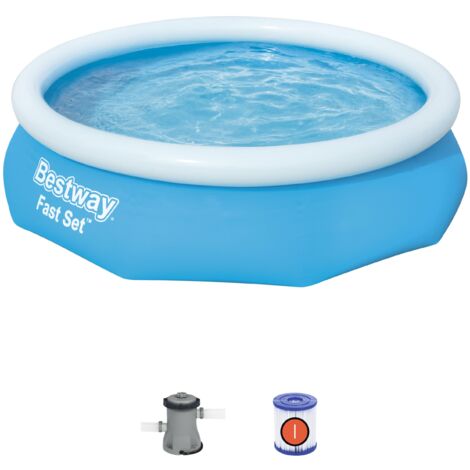 Piscine Autoportante Bestway Fast Set 305x76 cm Filtre à Cartouche de 1.249 litres/heure