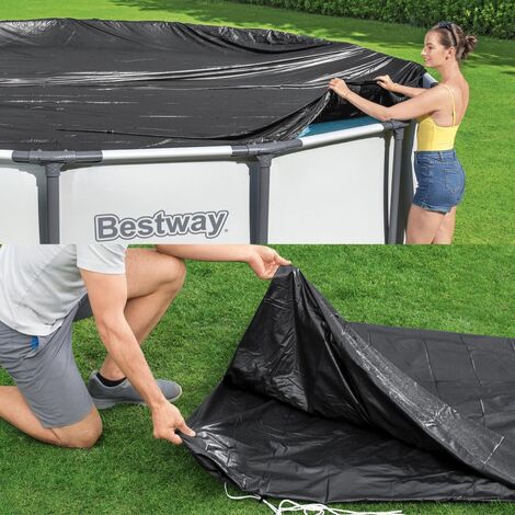 Bache D'Hivernage Piscine Hors Sol, 365Cm Couverture De Piscine D'Hiver