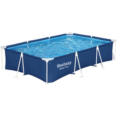 Bestway Piscine hors sol tubulaire rectangulaire Bestway Steel Pro 300 x 201 x 66 cm bleu