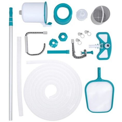 Bestway Kit entretien piscine Deluxe avec skimmer, aspirateur et épuisette