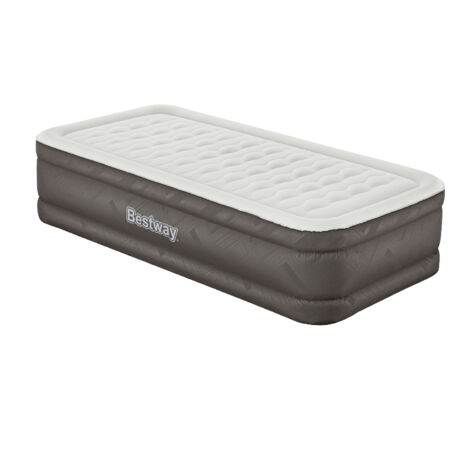 Matelas Gonflable Bestway Tough Guard 191x97x46cm Pompe de Gonflage IntégréeSupporte Jusqu'à 180KgTaille TwinSac de Rangement (1/5)