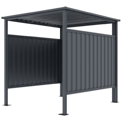Gardiun – Abri métallique 3,60 m2 en acier galvanisé 0,40 mm – Garage pour motos, vélos – Résistance à la corrosion – Poids maximum 70 Kg/m2