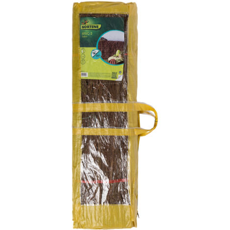 Nortene – Brise-vue naturel en osier 500x100 cm – Clôture occultante 85% – Tissé avec fil de fer galvanisé pour stabilité – Solution esthétique et durable