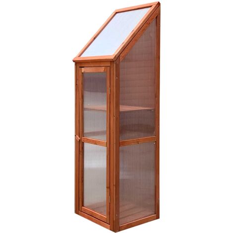 Gardiun – Serre de jardin en bois traité 41x35x132 cm – Polycarbonate résistant – Protection contre le gel – Facilité d'assemblage rapide