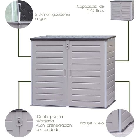 Coffre en Résine GARDIUN Soften II - 1.170 L - 140x82x123 cm - Avec Amortisseurs