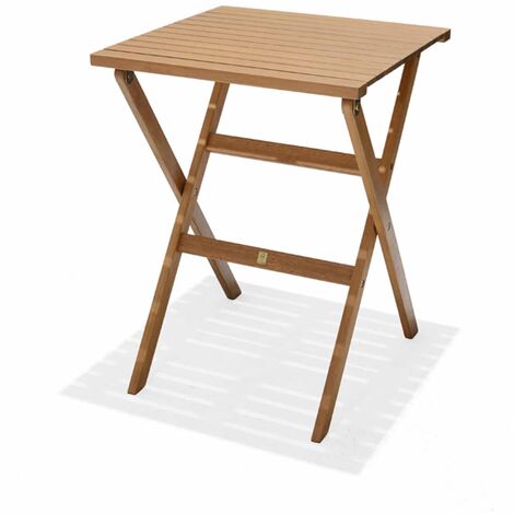 Chillvert – Table de jardin carrée en bois traité FSC 56x56x74 cm – Pliable pour 2 personnes – Idéale pour terrasses et patios
