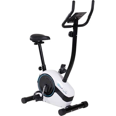 Vélo d'exercice - Affichage/écran LCD - Siège réglable & Résistance  réglable - Capteurs de pouls manuel / de fréquence cardiaque - Ergomètre