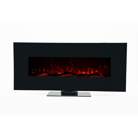 Kekai – Cheminée électrique murale 1600W – Dimensions 84x26x53cm – Métal et verre trempé – Télécommande incluse – Pour 20-30 m²