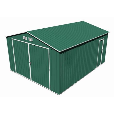 Garage Voiture Metallique Gardiun Kent 18 M Exterieur 480x380x232 Cm