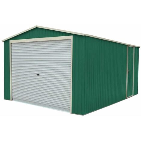 Garage Voiture Metallique Gardiun Essex 19 5 M Exterieur 576x338x243 Cm Vert