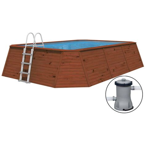 Piscine bois Gré modèle Carra 3 x 3 x 1,2 m - Kit complet