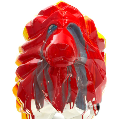 Figurine Décorative Lion Kuatéh en Polyrésine 105x39x71 cm Multicolore