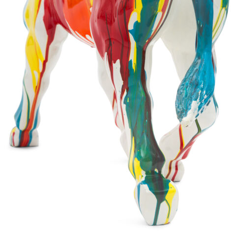 Figurine Décorative Cheval Kuatéh en Polyrésine 75x26x53 cm Multicolore