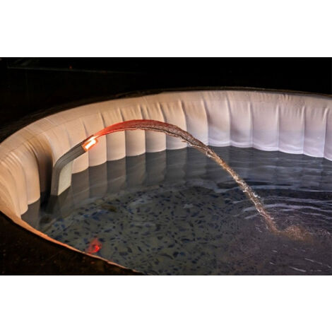 Cascade pour Spa Bestway avec Lumière LED 7 Couleurs Résistant à l'Eau avec Installation Facile par Système Magnétique
