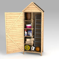 Armoire De Rangement Extérieur Gardiun Abby - Bois 75x40x90cm - Parfaite Pour Outils De Jardin