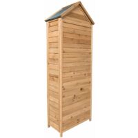 Armoire De Jardin En Bois Abby 40x75x90 Cm – Rangement Extérieur Résistant Aux Intempéries – 2 Portes Pliantes