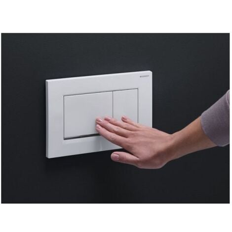 Geberit Flush plate Sigma30 for dual flush, white / gloss chrome-plated (115.883.KJ.1)