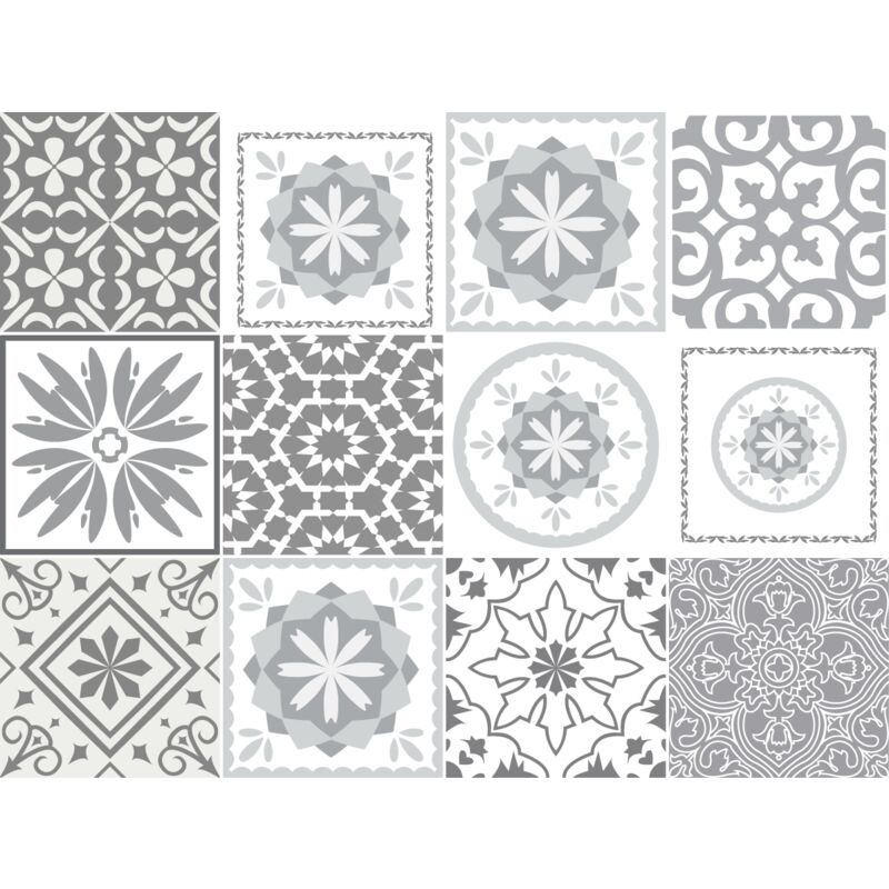 Set 033 - Autocollants Pour Carrelage - 19,5 X 19,5 Cm - Lot De 50