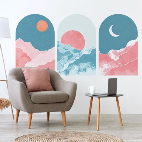 Papier peint intissé pré-encollé fresques géantes - 3 ARCHES REGARDE LA VIE EN ROSE - 80x60cm (1/5)