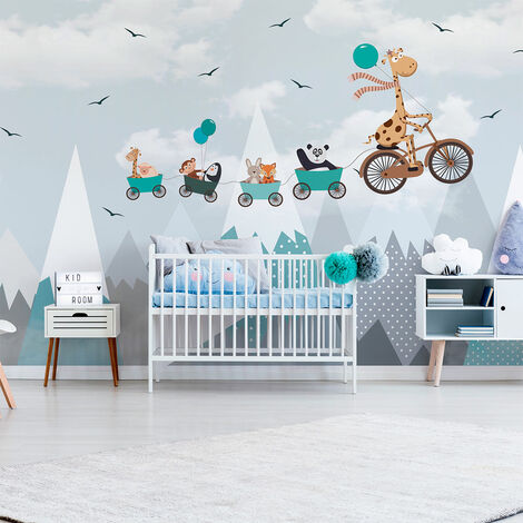 Papier peint panoramique préencollé animaux en voyage H 250 x L 480 cm (1/5)