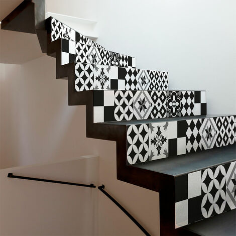 Stickers adhésifs escalier carrelages contremarche - PINOCITO - 2 bandes de 12.5x87.5cm (1/3)