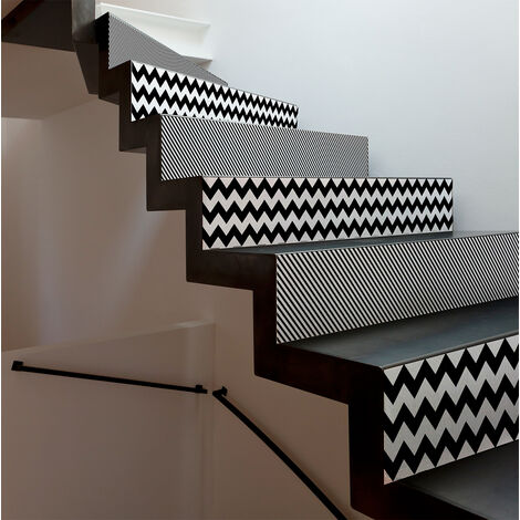 Stickers adhésifs escalier carrelages contremarche - MAJKEN - 2 bandes de 19x133cm (1/3)