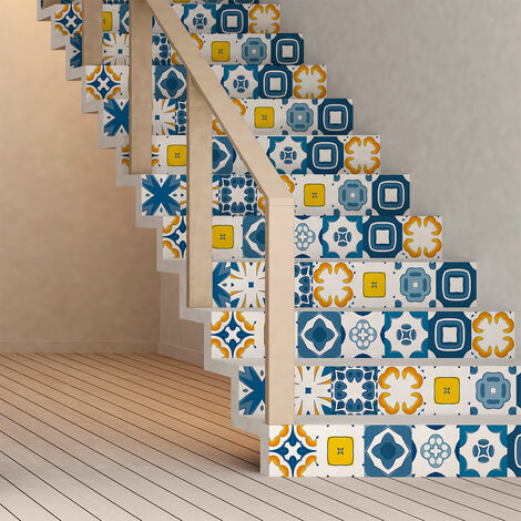 Stickers adhésifs escalier carrelages contremarche - VIDINA - 2 bandes de 19x133cm (1/3)
